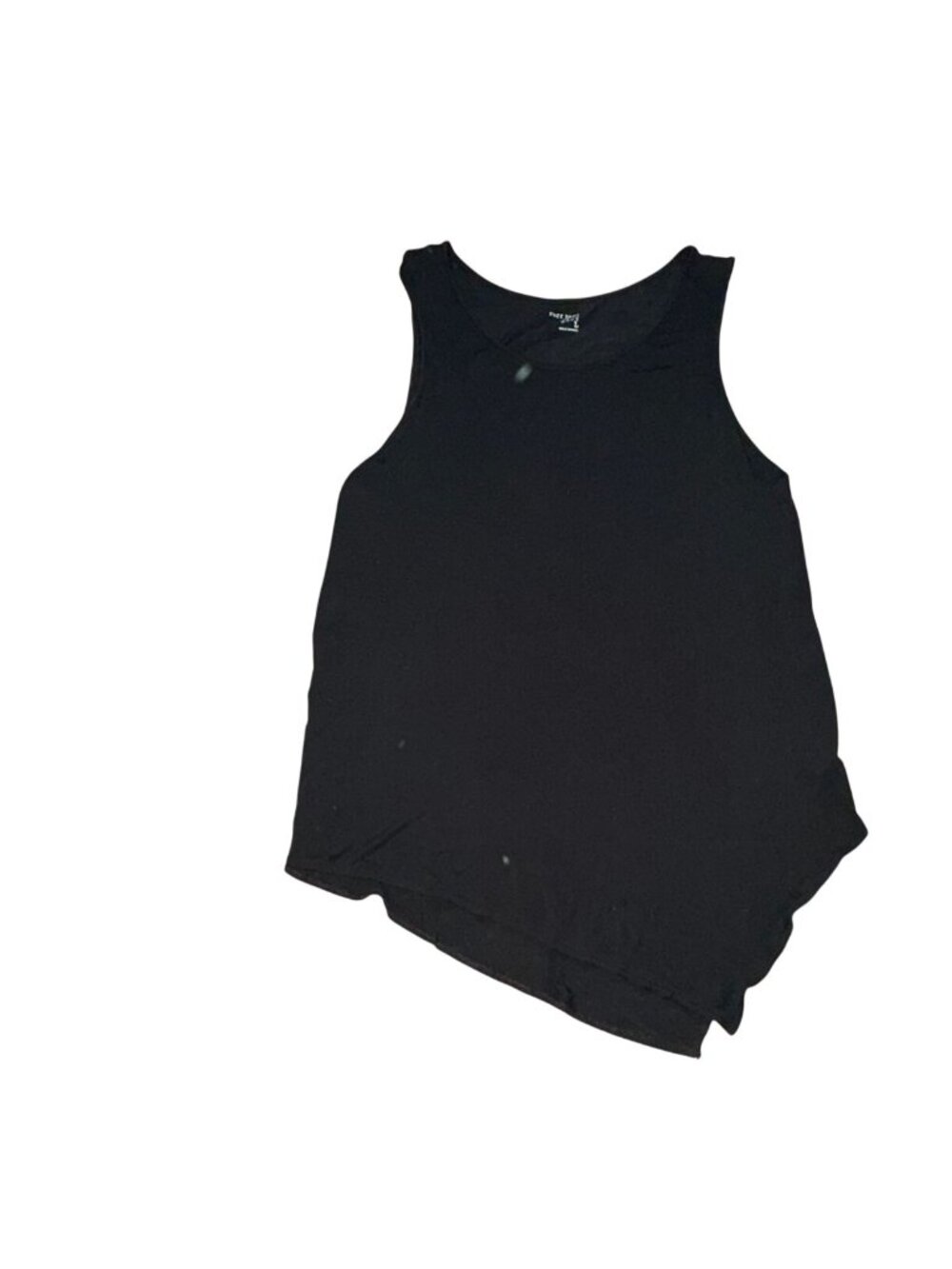 Ruff Hewn Gray Soft Asymmetric Tank Top-Black-L-GUC